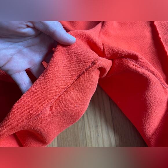 70s Vintage Double Knit Bright Orange Polyester Kick Flares - Picture 11 of 13